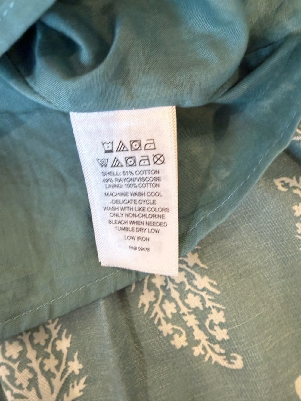 Lucky Brand Blue White Floral Tiered A-Line Dress 3/4 Sleeve S - Picture 5 of 9
